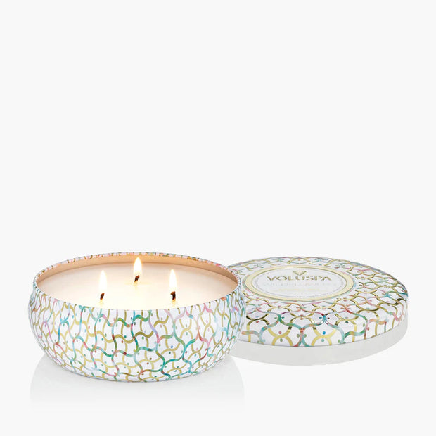 Voluspa Wildflowers 3 Wick Tin Candle ~12oz