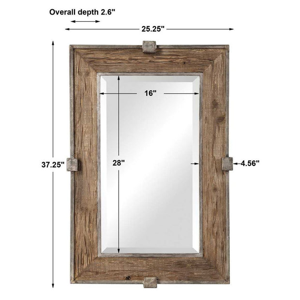 Uttermost Siringo Weathered Fir Wood  Mirror