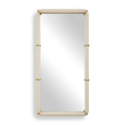 Uttermost Cyprus White Shagreen And Brass Mirror
