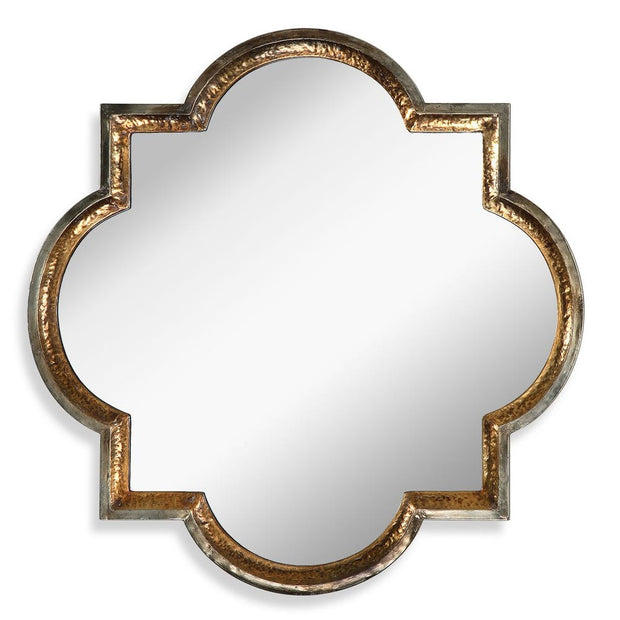 Uttermost Lourosa Quatrefoil Champagne Silver Mirror