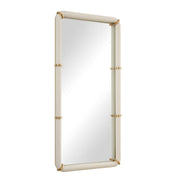Uttermost Cyprus White Shagreen And Brass Mirror
