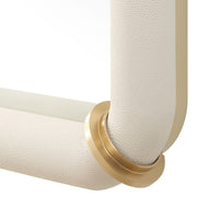 Uttermost Cyprus White Shagreen And Brass Mirror