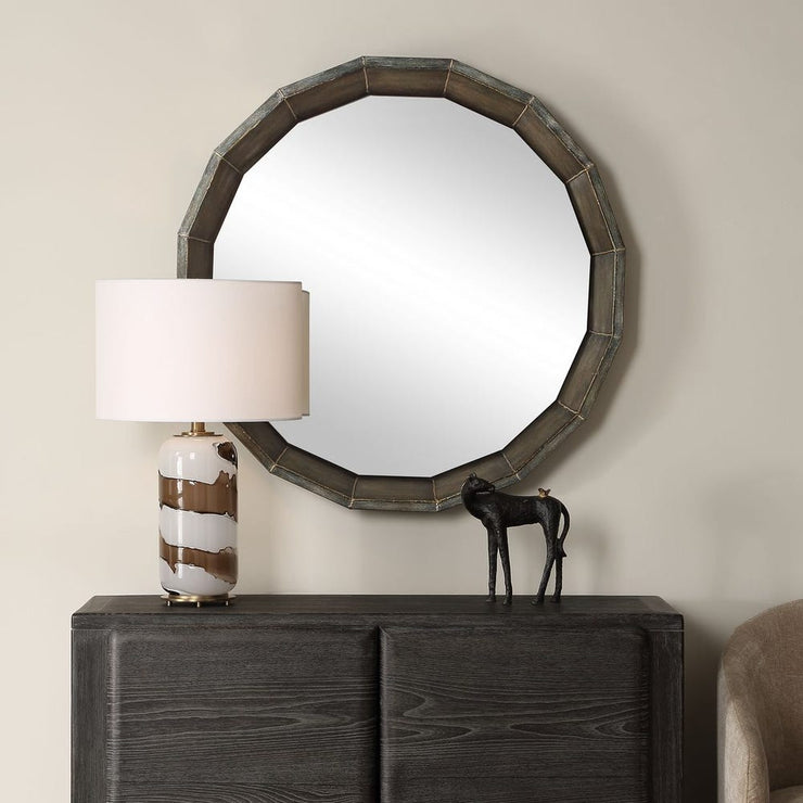 Uttermost Neve Rich Bronze Round Mirror