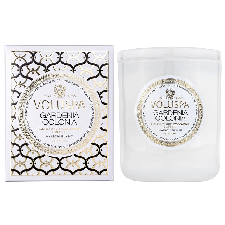 Voluspa Gardenia Colonia Classic Candle~9.5oz