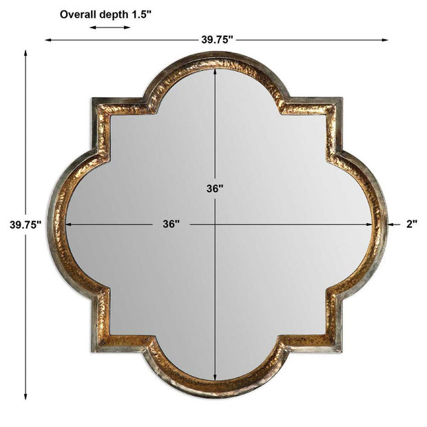 Uttermost Lourosa Quatrefoil Champagne Silver Mirror