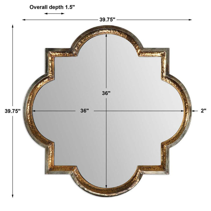 Uttermost Lourosa Quatrefoil Champagne Silver Mirror