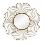 Uttermost Blossom Antiqued Gold Leaf Mirror
