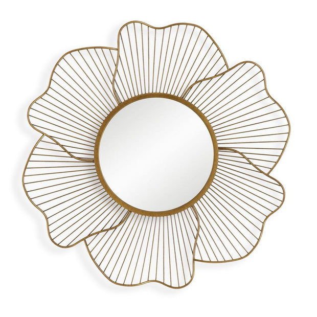 Uttermost Blossom Antiqued Gold Leaf Mirror