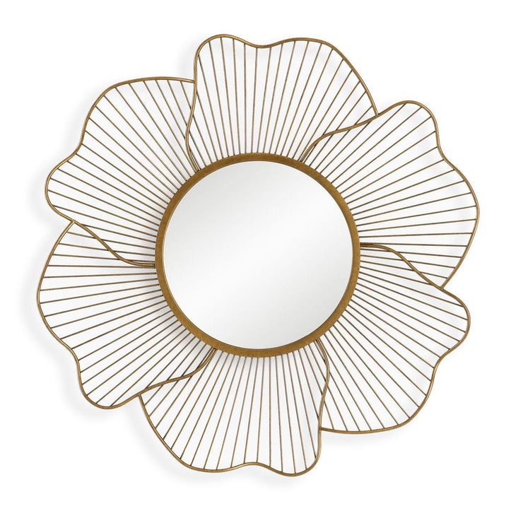 Uttermost Blossom Antiqued Gold Leaf Mirror