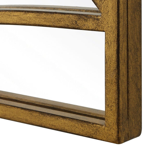 Uttermost Crossed Up Antique Gold Iron Mirror