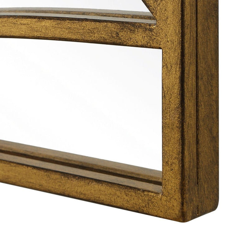 Uttermost Crossed Up Antique Gold Iron Mirror