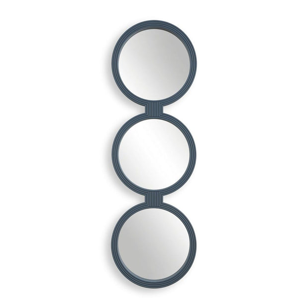 Uttermost Going In Circles Ribbed Blue-Gray Finish Mirror