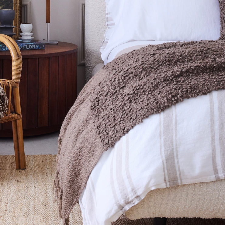 Pom Pom at Home Murphy Boucle Oversized Throw Blanket ~ Available in Ivory, Moss, Seaglass, Walnut & Midnight