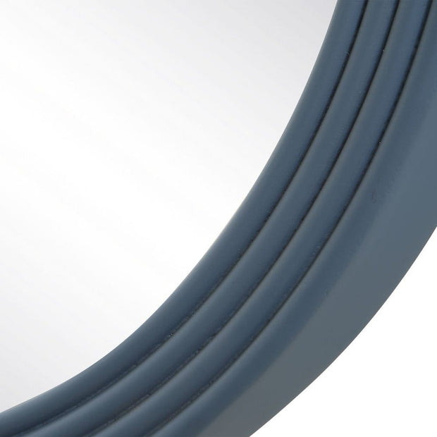 Uttermost Going In Circles Ribbed Blue-Gray Finish Mirror