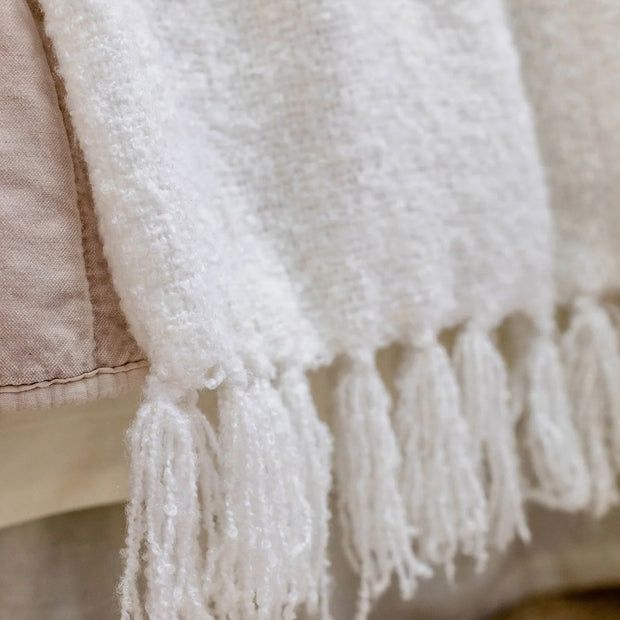 Pom Pom at Home Murphy Boucle Oversized Throw Blanket ~ Available in Ivory, Moss, Seaglass, Walnut & Midnight