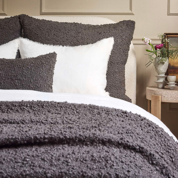 Pom Pom at Home Murphy Boucle Oversized Throw Blanket ~ Available in Ivory, Moss, Seaglass, Walnut & Midnight