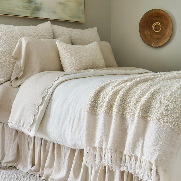 Pom Pom at Home Murphy Boucle Oversized Throw Blanket ~ Available in Ivory, Moss, Seaglass, Walnut & Midnight