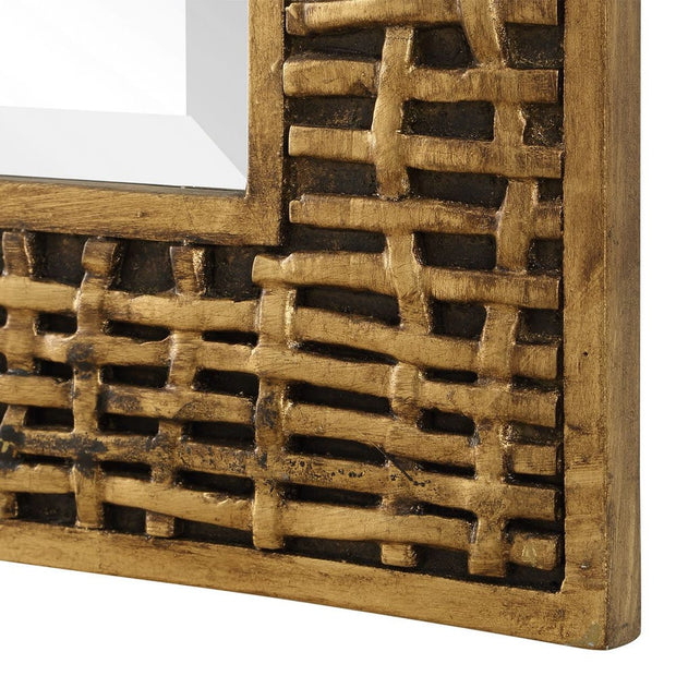 Uttermost Woven In Time Antique Gold Mirror