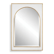 Uttermost Crisanta Iron Gloss White Arch Mirror