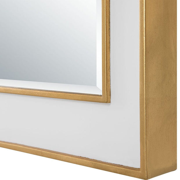 Uttermost Crisanta Iron Gloss White Arch Mirror