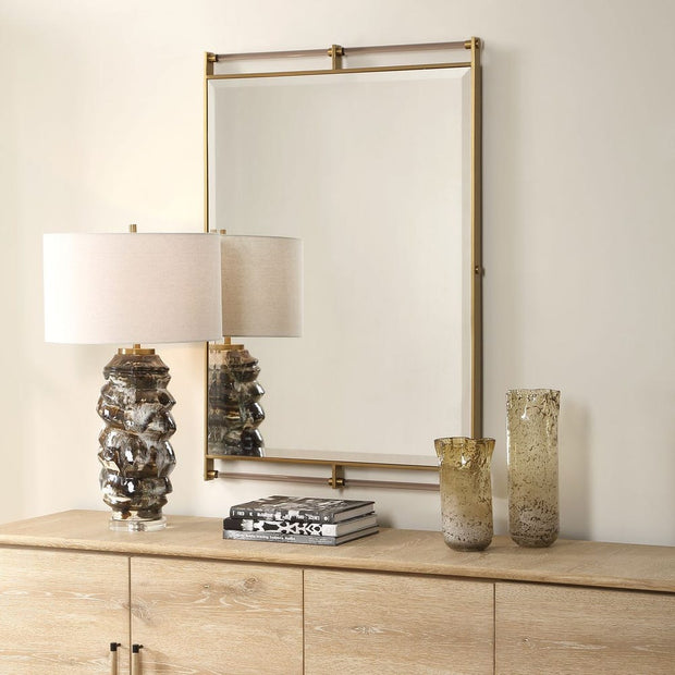 Uttermost Ripoll Plated Antique Brass Mirror