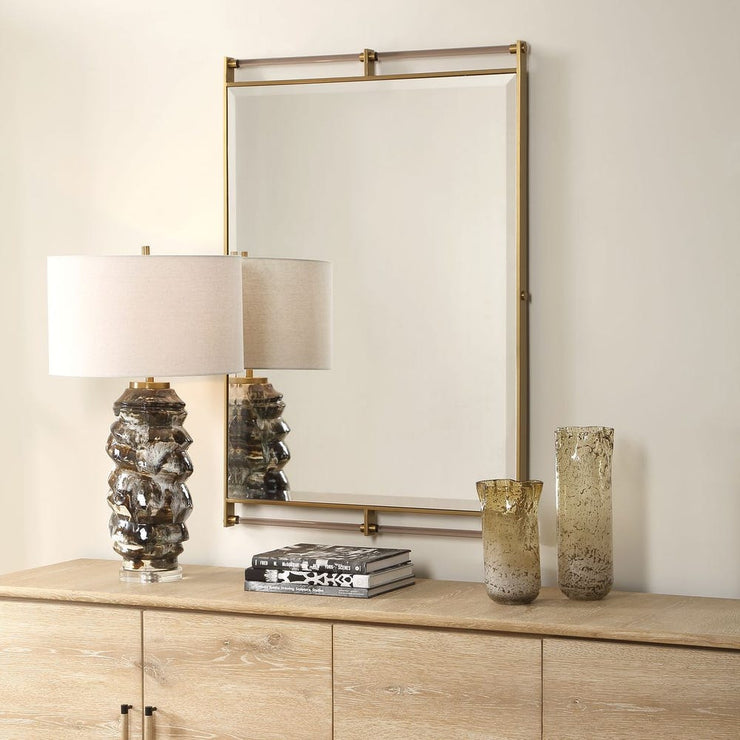 Uttermost Ripoll Plated Antique Brass Mirror