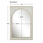 Uttermost Crisanta Iron Gloss White Arch Mirror