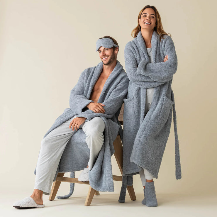 Kashwere Ultra Soft Signature Shawl Collar Robe Available In Malibu, White, Crème, Walnut, Soapstone, Pink, Walnut, Ice Blue, Midnight Grey and Black