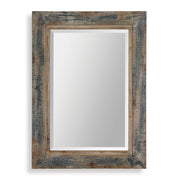 Uttermost Bozeman Slate Blue And Aged Wood Mirror