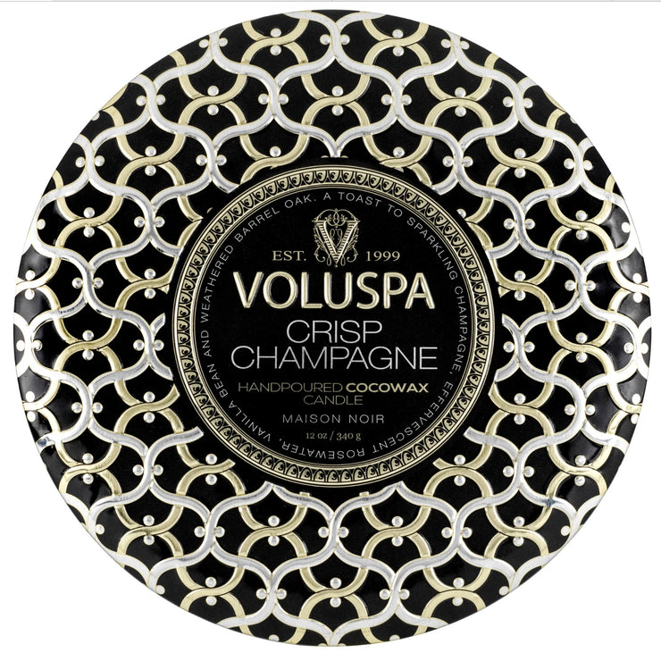 Voluspa Crisp Champagne 3 Wick Tin Candle