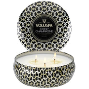 Voluspa Crisp Champagne 3 Wick Tin Candle