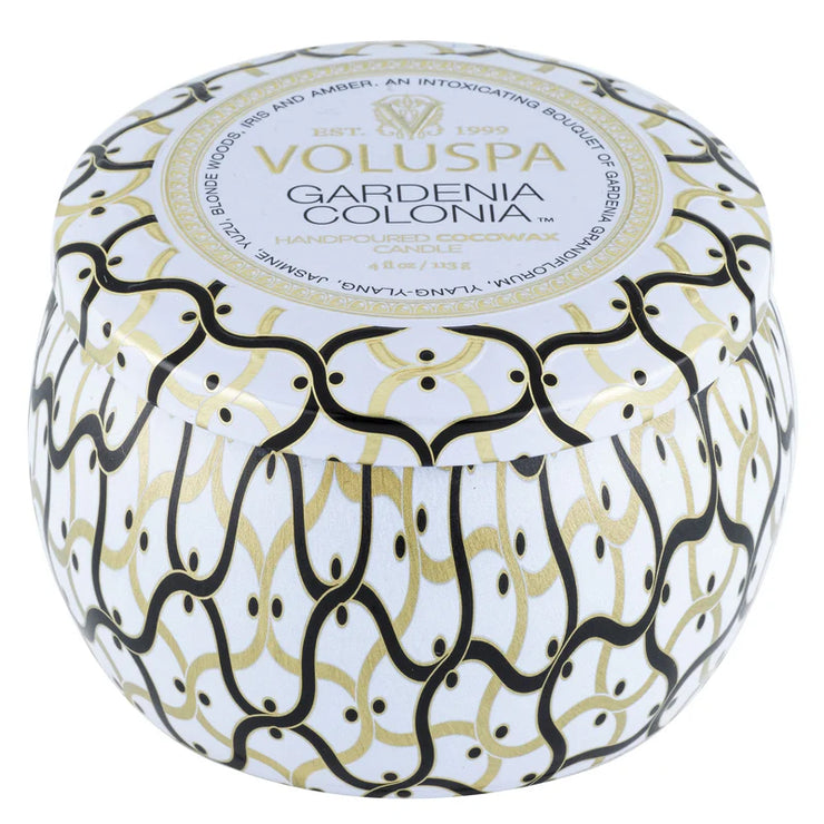 Voluspa Gardenia Colonia Mini Tin Candle ~4oz