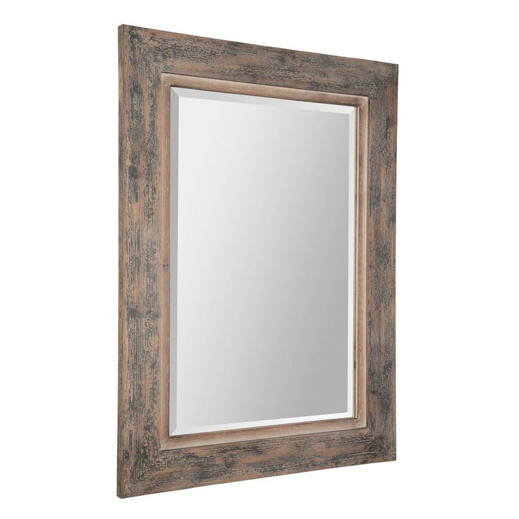 Uttermost Bozeman Slate Blue And Aged Wood Mirror