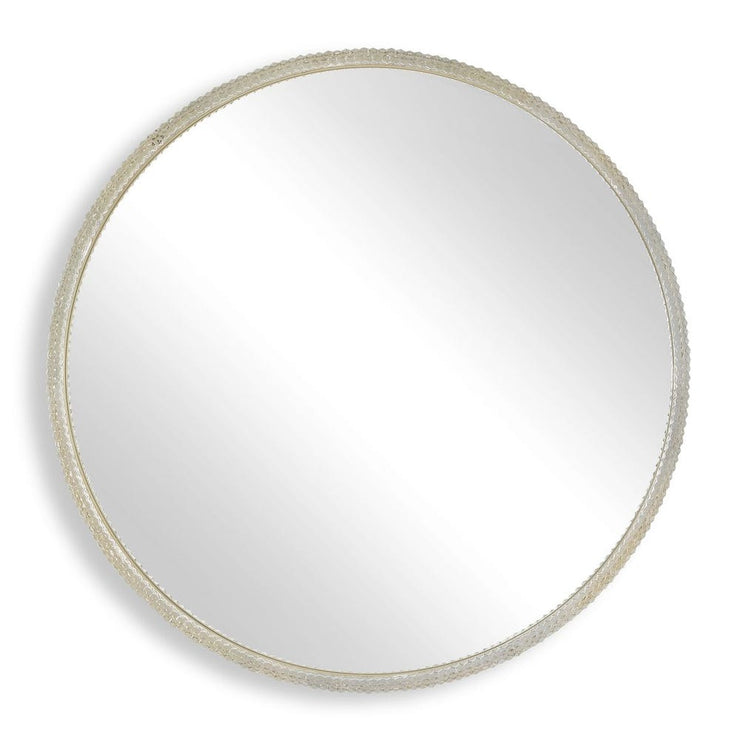 Uttermost Break The Ice Warm Champagne Iron Frame Round Mirror