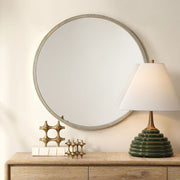 Uttermost Break The Ice Warm Champagne Iron Frame Round Mirror