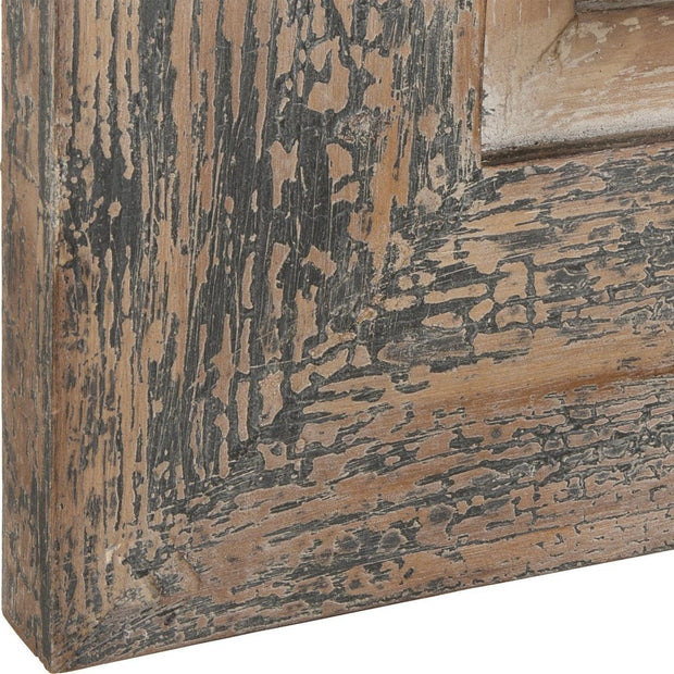 Uttermost Bozeman Slate Blue And Aged Wood Mirror