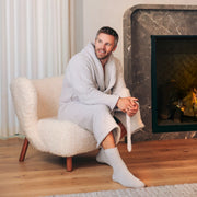 Kashwere Ultra Plush Soapstone Signature Shawl Collar Robe