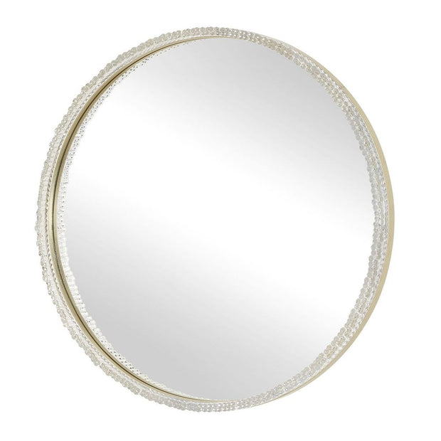 Uttermost Break The Ice Warm Champagne Iron Frame Round Mirror