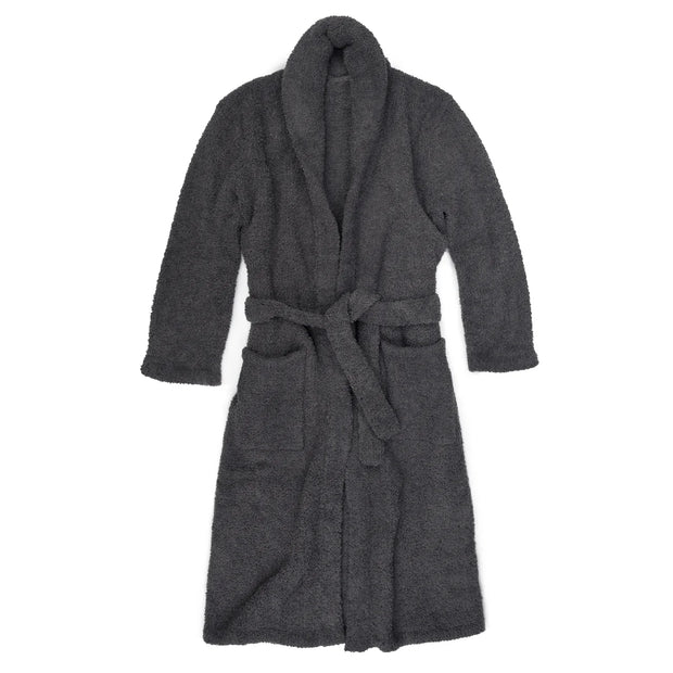 Kashwere Ultra Plush Midnight Grey Signature Shawl Collar Robe