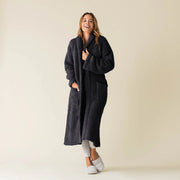 Kashwere Ultra Plush Midnight Grey Signature Shawl Collar Robe
