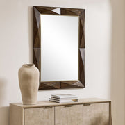 Uttermost Diamond In The Rough Acacia Wood Mirror