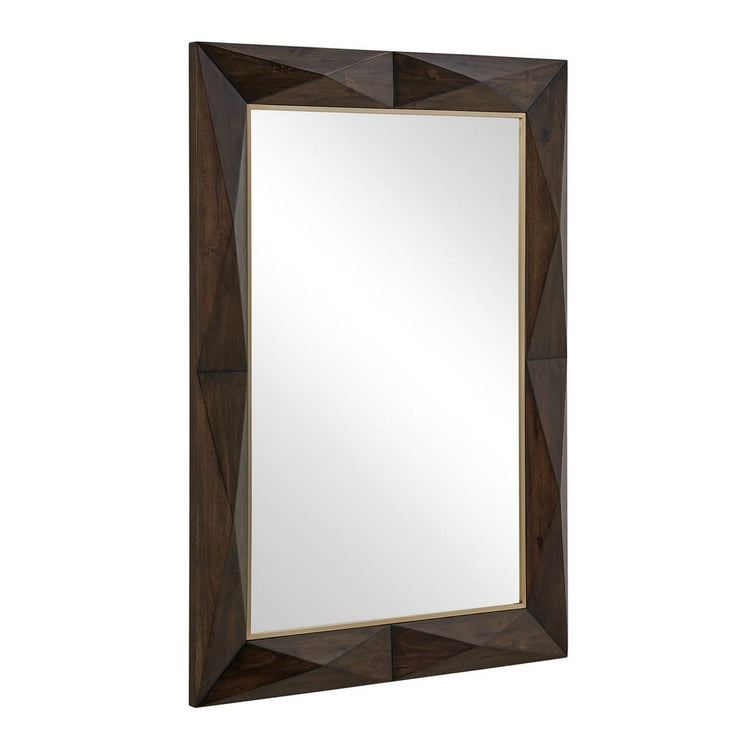Uttermost Diamond In The Rough Acacia Wood Mirror