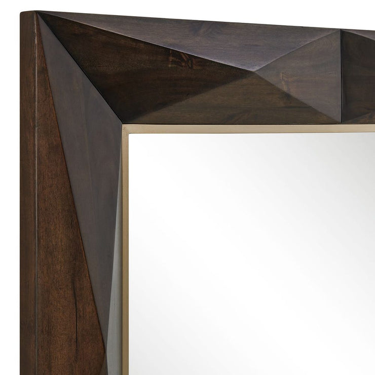Uttermost Diamond In The Rough Acacia Wood Mirror