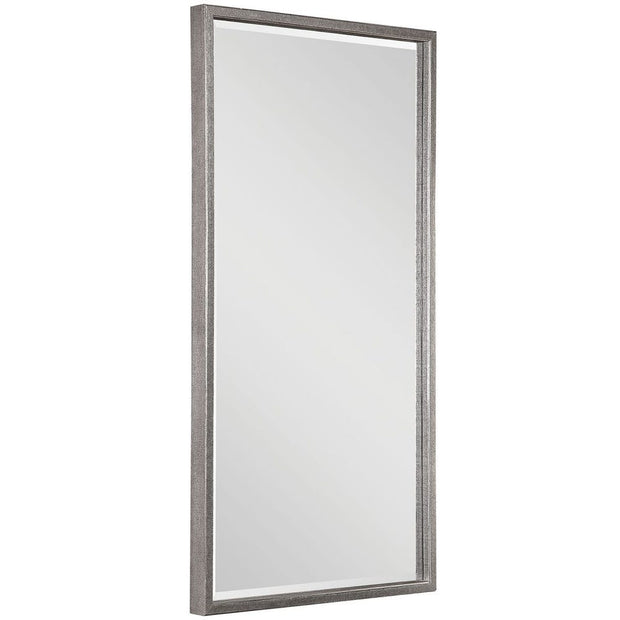 Uttermost Gabelle Hammer Textured Antique Metallic Silver Mirror