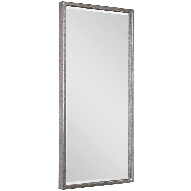 Uttermost Gabelle Hammer Textured Antique Metallic Silver Mirror