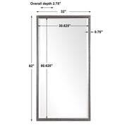 Uttermost Gabelle Hammer Textured Antique Metallic Silver Mirror