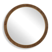 Uttermost Cleveland Antique Gold And Natural Grain Round Mirror