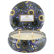 Voluspa Apple Blue Clover 3 Wick Tin Candle ~12oz
