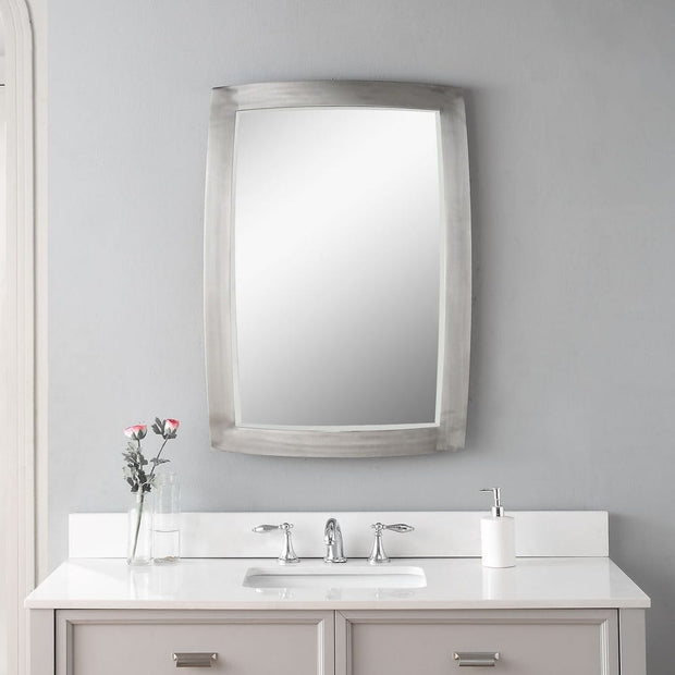 Uttermost Haskill Brushed Nickel Iron Mirror