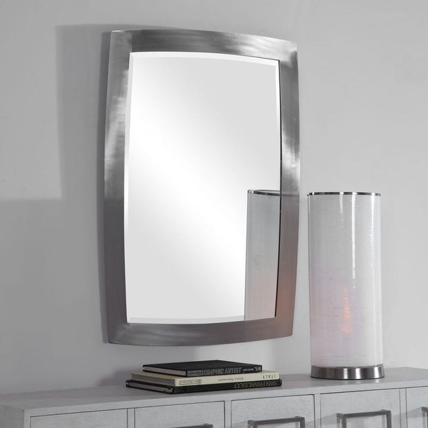 Uttermost Haskill Brushed Nickel Iron Mirror